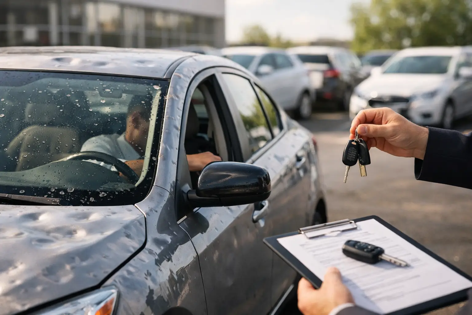 Kaip parduoti automobilį po krušos greitai